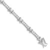 Lex & Lu Sterling Silver CZ Bracelet 7'' LAL26323 - Lex & Lu