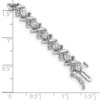 Lex & Lu Sterling Silver w/Rhodium Diamond Bracelet 7'' - 3 - Lex & Lu