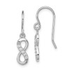 Lex & Lu Sterling Silver w/CZ Infinity Symbol Shepard Hook Earrings LAL35655 - Lex & Lu
