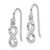 Lex & Lu Sterling Silver w/CZ Infinity Symbol Shepard Hook Earrings LAL35655 - 2 - Lex & Lu