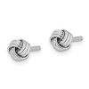 Lex & Lu Sterling Silver Polished Twisted Knot Bead Post Earrings LAL35930 - 2 - Lex & Lu