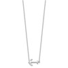 Lex & Lu Sterling Silver Anchor Necklace 16'' LAL35931 - 2 - Lex & Lu