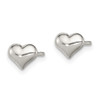 Lex & Lu Sterling Silver Polished Heart Post Earrings LAL35937 - 2 - Lex & Lu