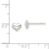 Lex & Lu Sterling Silver Polished Heart Post Earrings LAL35937 - 4 - Lex & Lu