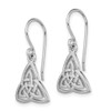 Lex & Lu Sterling Silver Celtic Knot Dangle Shepherd Hook Earrings LAL35950 - 2 - Lex & Lu