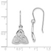 Lex & Lu Sterling Silver Celtic Knot Dangle Shepherd Hook Earrings LAL35950 - 4 - Lex & Lu