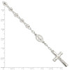 Lex & Lu Sterling Silver Polished Rosary Bracelet 7.5'' LAL35985 - 3 - Lex & Lu