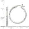Lex & Lu Sterling Silver Satin Finish D/C Hinged Hoop Earrings LAL36007 - 4 - Lex & Lu