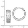 Lex & Lu Sterling Silver w/Rhodium 3-row Hinged Hoop Earrings LAL36041 - 4 - Lex & Lu