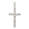 Lex & Lu Sterling Silver Polished Hollow Crucifix Cross Pendant LAL36049 - Lex & Lu
