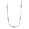 Lex & Lu Sterling Silver Polished CZ Necklace 18'' LAL36056 - Lex & Lu