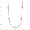 Lex & Lu Sterling Silver Polished CZ Necklace 18'' LAL36056 - 3 - Lex & Lu