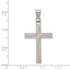 Lex & Lu Sterling Silver Texture, Brushed, Latin Cross Pendant LAL36059 - 3 - Lex & Lu