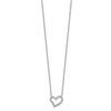 Lex & Lu Sterling Silver CZ Heart Necklace 18'' LAL36068 - 2 - Lex & Lu