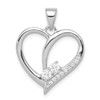 Lex & Lu Sterling Silver CZ Heart Pendant LAL36114 - Lex & Lu