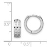 Lex & Lu Sterling Silver Polished Rhodium-plated Hinged Hoop Earrings LAL36154 - 4 - Lex & Lu