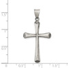 Lex & Lu Sterling Silver Antiqued and Brushed Latin Cross Pendant - 3 - Lex & Lu