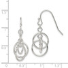 Lex & Lu Sterling Silver Polished Dangle Shepherd Hook Earrings LAL36214 - 4 - Lex & Lu