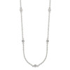 Lex & Lu Sterling Silver Polished CZ Necklace 18'' LAL36327 - 2 - Lex & Lu