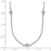 Lex & Lu Sterling Silver Polished CZ Necklace 18'' LAL36327 - 3 - Lex & Lu