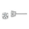 Lex & Lu Sterling Silver Round CZ 6mm Post Earrings - Lex & Lu