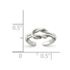 Lex & Lu Sterling Silver Love Knot Toe Ring - 3 - Lex & Lu