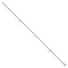 Lex & Lu Chisel Stainless Steel Polished Cross Charms Anklet 9'' - 3 - Lex & Lu