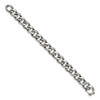 Lex & Lu Chisel Stainless Steel Antiqued & Polished Links Bracelet 8.5'' - 3 - Lex & Lu