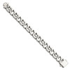 Lex & Lu Chisel Stainless Steel Polished Link w/Crosses Bracelet 8.5'' - 3 - Lex & Lu