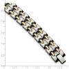 Lex & Lu Chisel Stainless Steel Yellow Plated Bracelet 8.5'' LAL37245 - 5 - Lex & Lu