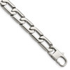 Lex & Lu Chisel Stainless Steel Polished Squares Bracelet 8.5'' - Lex & Lu