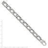 Lex & Lu Chisel Stainless Steel Polished Squares Bracelet 8.5'' - 5 - Lex & Lu