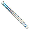 Lex & Lu Chisel Stainless Steel Blue Plated Bracelet 8'' - 2 - Lex & Lu