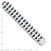 Lex & Lu Chisel Stainless Steel Blue Plated Bracelet 8'' - 5 - Lex & Lu