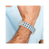 Lex & Lu Chisel Stainless Steel Blue Plated Bracelet 8'' - 6 - Lex & Lu