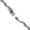 Lex & Lu Chisel Stainless Steel Antiqued Dragon Bracelet 8.25'' - 4 - Lex & Lu