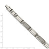 Lex & Lu Chisel Stainless Steel Polished Grey Carbon Fiber Bracelet 8.5'' - 5 - Lex & Lu