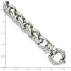 Lex & Lu Chisel Stainless Steel Polished Fancy Link Bracelet 8'' - 5 - Lex & Lu