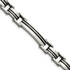 Lex & Lu Chisel Stainless Steel Brushed Black Plated Bracelet 8.75'' LALSRB1373-8.75 - Lex & Lu