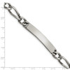 Lex & Lu Chisel Stainless Steel Polished ID Bracelet 9.25'' - 5 - Lex & Lu