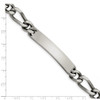 Lex & Lu Chisel Stainless Steel Polished Large ID Bracelet 9.25'' - 5 - Lex & Lu