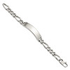 Lex & Lu Chisel Stainless Steel Polished Large ID Bracelet 9'' - 3 - Lex & Lu