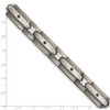 Lex & Lu Chisel Stainless Steel Brushed w/Black CZ Bracelet 8.25'' - 5 - Lex & Lu