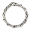 Lex & Lu Chisel Stainless Steel Polished Fancy Link Bracelet 9'' - 4 - Lex & Lu