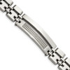 Lex & Lu Chisel Stainless Steel Brushed & Polished Bracelet 50'' - Lex & Lu