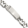 Lex & Lu Chisel Stainless Steel Polished ID Bracelet 8.75'' LAL37577 - Lex & Lu