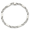 Lex & Lu Chisel Stainless Steel Polished Link Bracelet 8'' - 5 - Lex & Lu