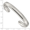 Lex & Lu Chisel Stainless Steel Polished and Grooved Bangle LAL37606 - 4 - Lex & Lu