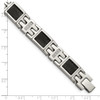 Lex & Lu Chisel Stainless Steel Blk Plated Mesh 1/3ct tw. Diamond Bracelet - 5 - Lex & Lu