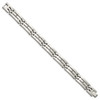 Lex & Lu Chisel Stainless Steel 1/10ct tw. Diamond Bracelet 8.75'' - 3 - Lex & Lu